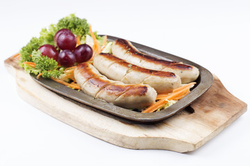 Grill Sausage and vegetables