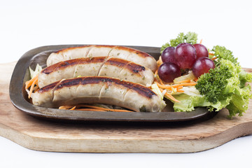 Grill Sausage and vegetables