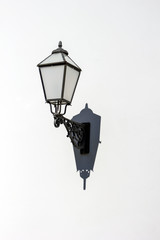 vintage streetlamp casting shadow