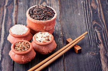 Various types of rice