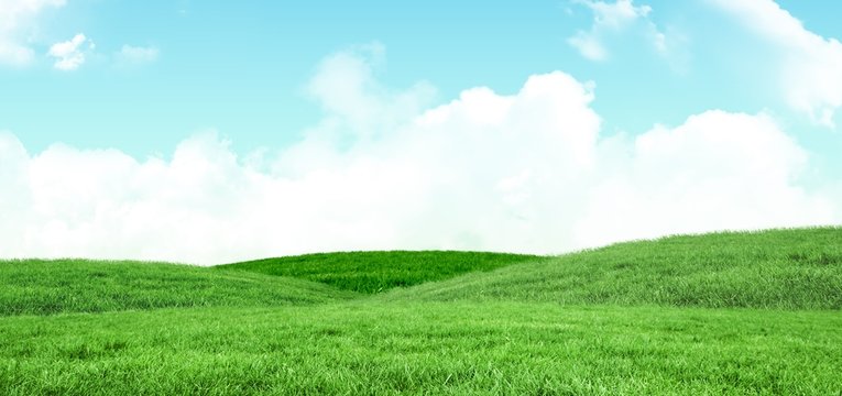 A green Field and sky