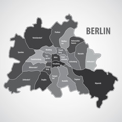 Fototapeta premium Berlin Karte