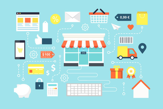 Online shopping, e-marketing.
