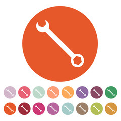 The wrench icon. Settings symbol. Flat