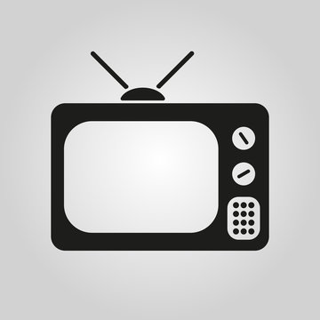The tv icon. Television symbol. Flat