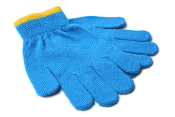 Warm woolen knitted gloves