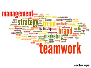 Vector onceptual business word cloud