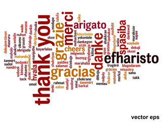 Conceptual thank you word cloud