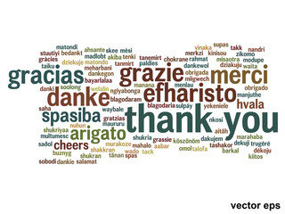 Conceptual thank you word cloud