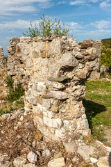 The high fortress walls, Stari Bar, Montenegro.