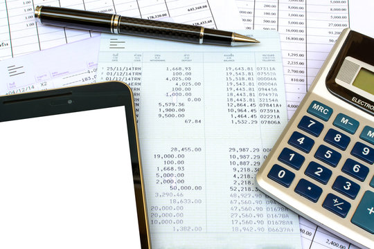 Desk office business financial accounting calculate