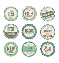 Premium, quality retro vintage labels collection
