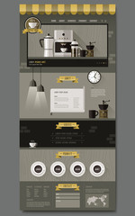 coffee shop concept one page website design