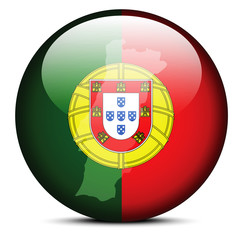 Map on flag button of Portuguese Republic