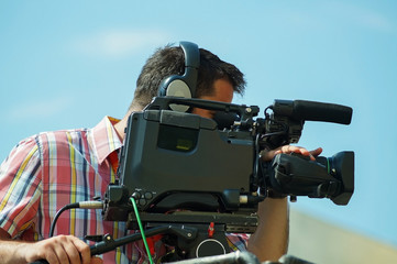 Cameraman is working