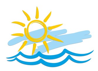 Sun and sea logo