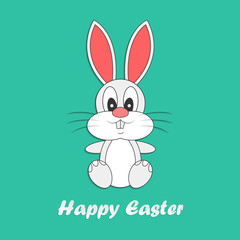 Abstract cute easter rabbit