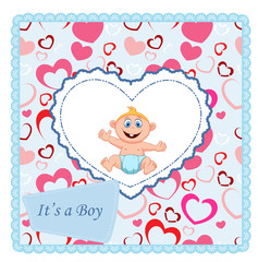 Cute cartoon baby card