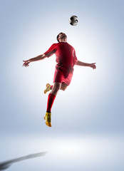 Plakat soccer player in action