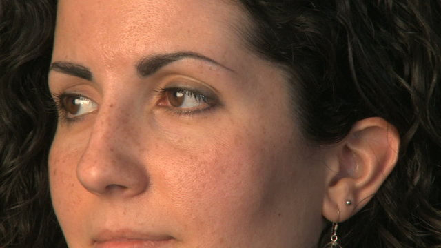 Close up shot of a female in her 30