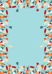 Colorful cocktaill design menu background