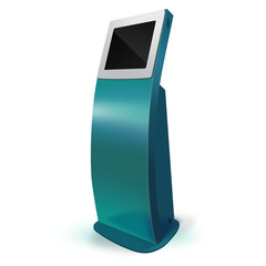 Interactive Information Kiosk Terminal Stand Touch Screen