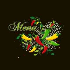 Mexican food  menu cover design