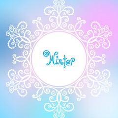 vector winter pattern of spirals, swirls, chains