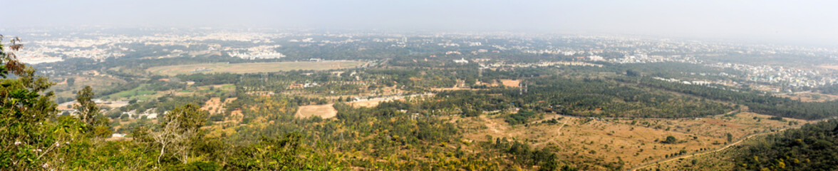 Fototapeta na wymiar Panoramic view to the city of Mysore
