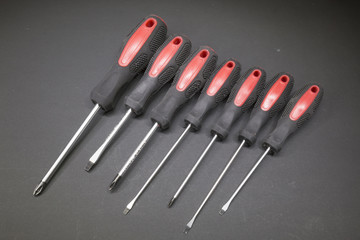 Set of six screwdrivers