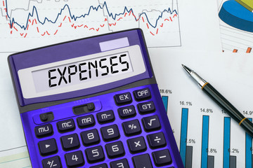 expenses on calculator
