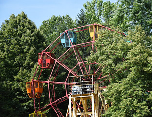 Ferris wheel in the woods