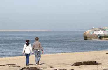 promenade en bord de mer,bassin d'arcachon
