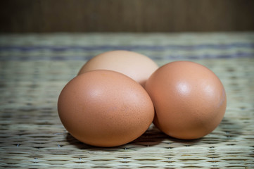 Chicken brown eggs