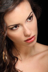 Obraz premium Fashion portrait of beautiful young woman