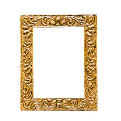 Golden frame isolated
