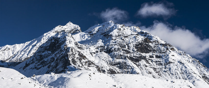 view of the Kongma Tse (Mehra Paek) from the village of Lobuche
