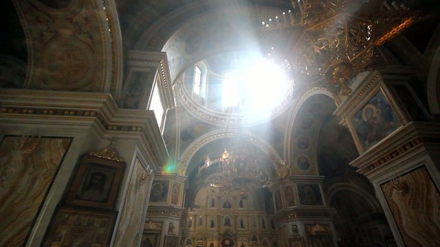 Interior of the Russian Orthodox church
