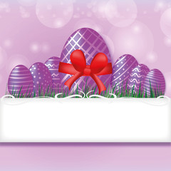 Happy Easter - Easter Eggs pink purple