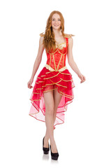 Woman in fashion clothing concept