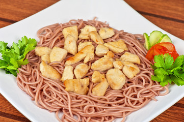 pasta with chicken meat