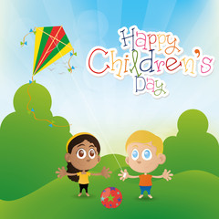 Obraz na płótnie Canvas Happy children's day