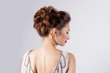 women  in the image of the bride beautiful wedding hairstyle
