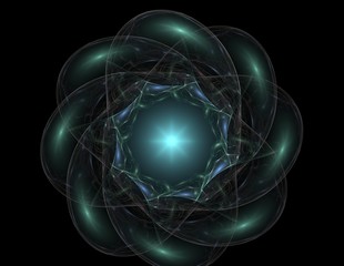 Colorful fractal shine, digital artwork