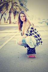 Beautiful Skateboarder