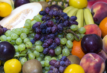 background of fresh fruits