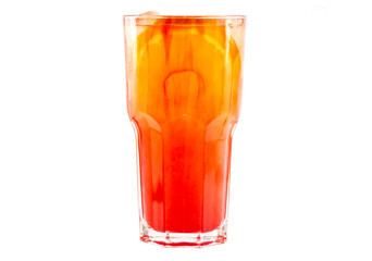 alcoholic cocktail in a glass glass on a white background