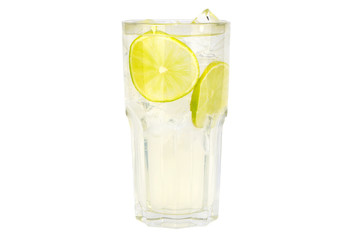 alcoholic cocktail in a glass glass on a white background