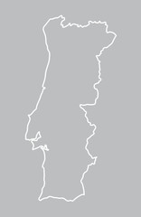 abstract map of Portugal
