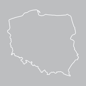 abstract outline of Poland map